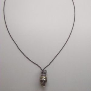 Betsey Johnson New Gold Skull Necklace